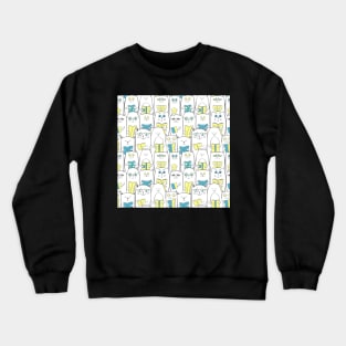 Cats Reading Books Crewneck Sweatshirt